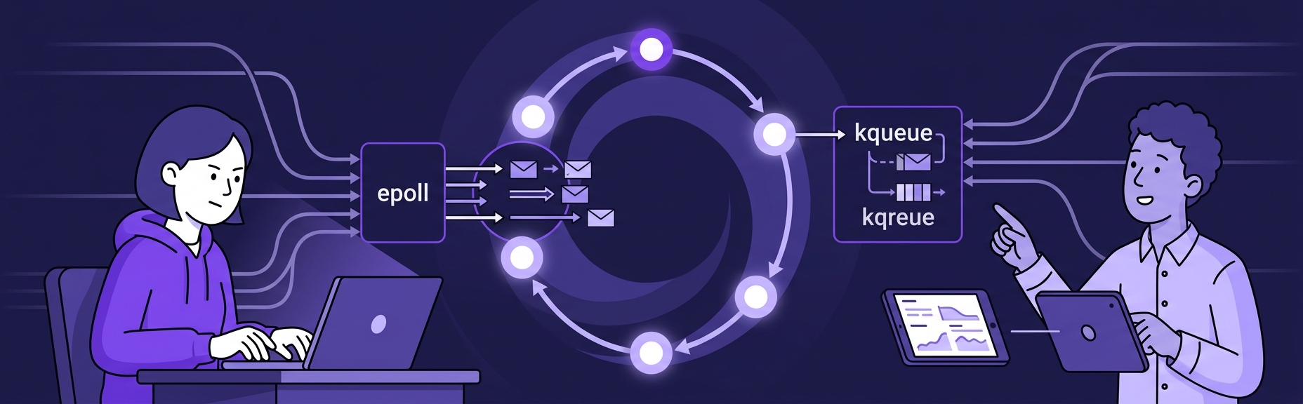 Banner for epoll, kqueue, and the Event Loop You're Already Using