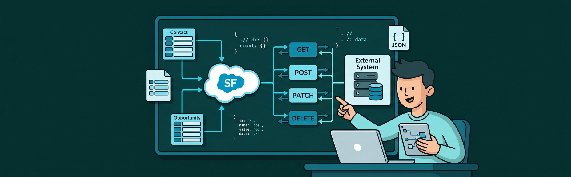 Banner for Salesforce REST API From Scratch: A Practitioner's Guide