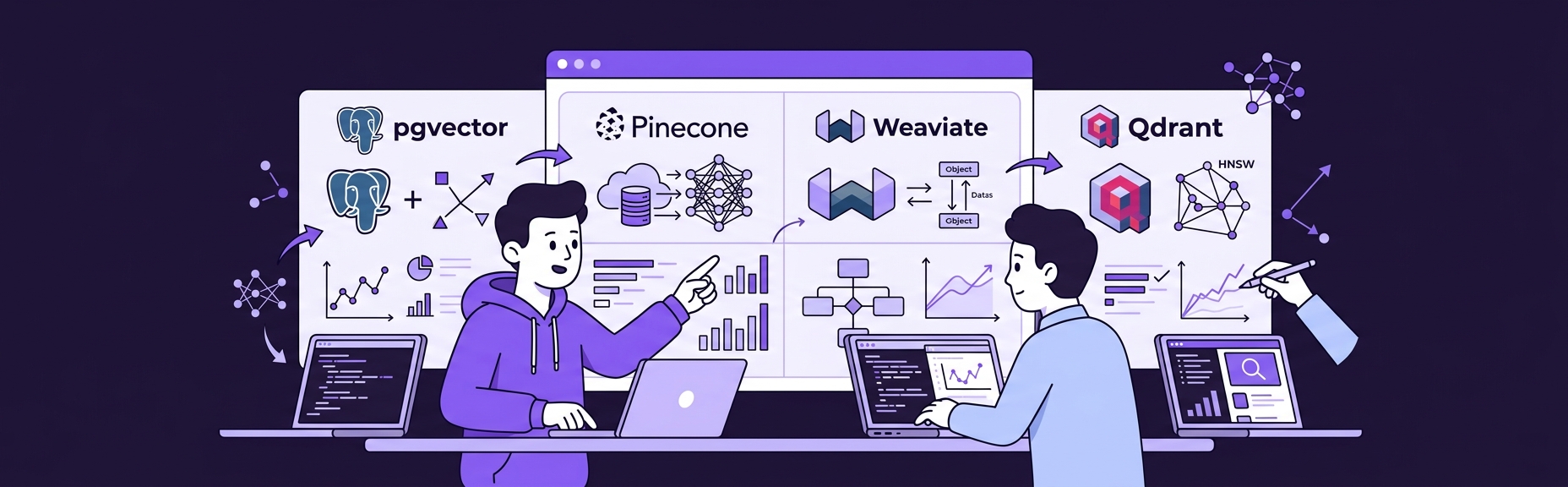 Banner for Vector Databases Compared: pgvector, Pinecone, Weaviate, Qdrant